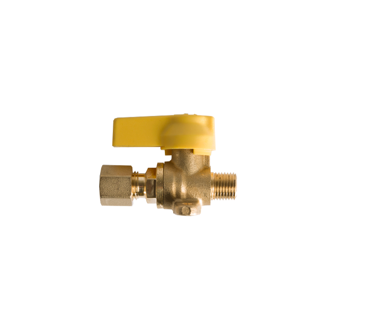 GOK kogelkraan met muurplaat 8mm knel x 1/4"l uitw.