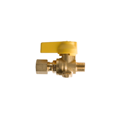GOK kogelkraan met muurplaat 8mm knel x 1/4"l uitw.