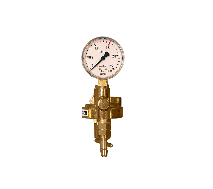Leidingreduceer acetyleen Kayser 21.8 L 0-1.5 bar