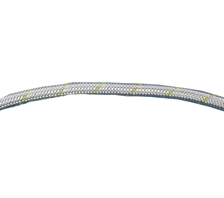 meter gep-ld slang 7,5 x 12,5mm staal omvlochten gele bies