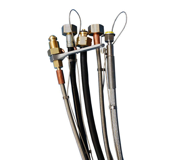 Batterijslang stikstof 75cm. K-flow compleet M24x1.5 x 24.32r