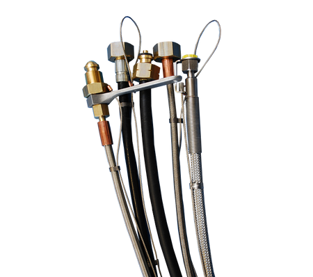Batterijslang "Mison" 75cm RVS/PTFE compl. 3/4"r x 1"W