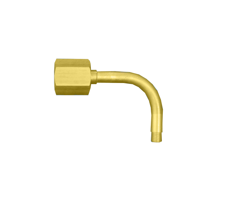 Aansluitpen lucht + wartel gebogen uitvoering 1/4"r