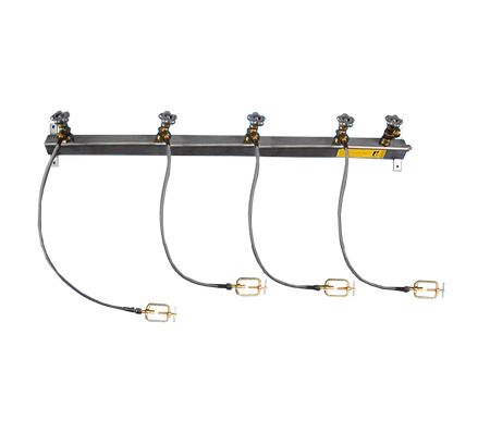 Batterijbalk 1 x 4 cilinders acetyleen hoofdafsluiter r