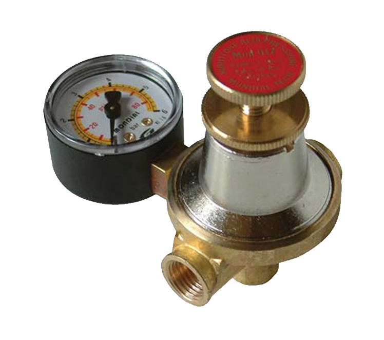 Drukregelaar instelbaar en manometer-3/8"inw. x 3/8" uitw.