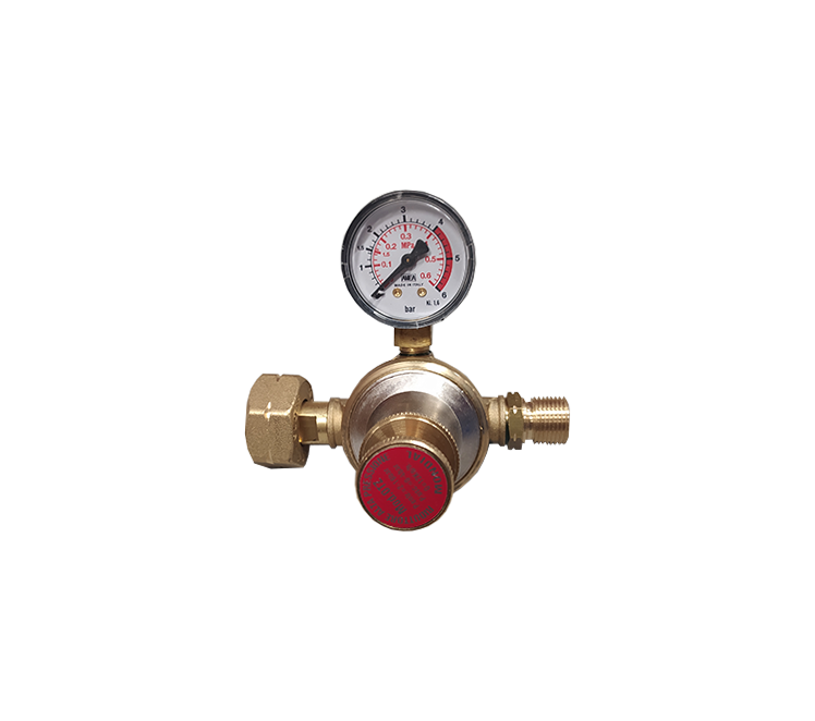 Drukregelaar klein instelbaar manometer-KOMinw.x 3/8"l