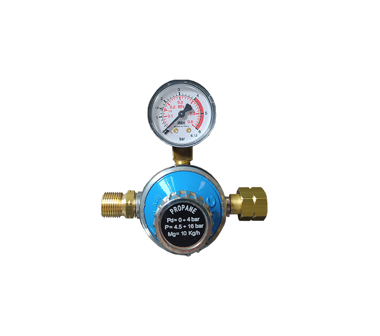 Drukregelaar instelbaar manometer 2 x 3/8" l /inw.uitw.