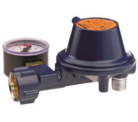 Drukregelaar haaks en manometer KOMinw 50 mbar 1/4" l