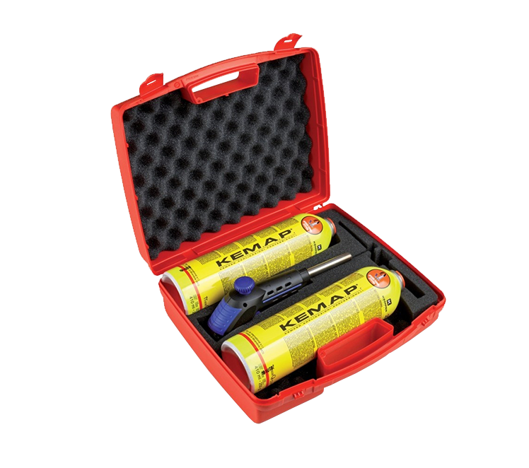 Kemper soldeervoorstuk "Switch" SET in koffer met brander en 2 gasflessen