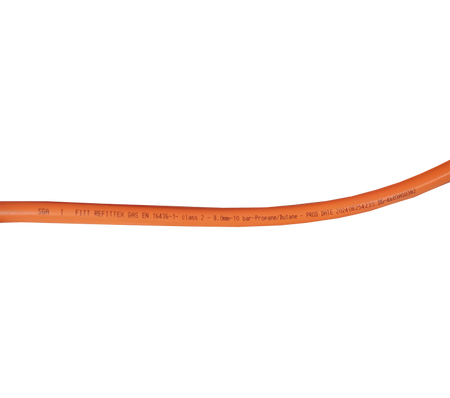 Rol 25 meter thermoplast gasslang met inlage 8 x 15mm