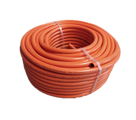 Rol 50 meter thermoplast gasslang met inlage 8 x 15mm