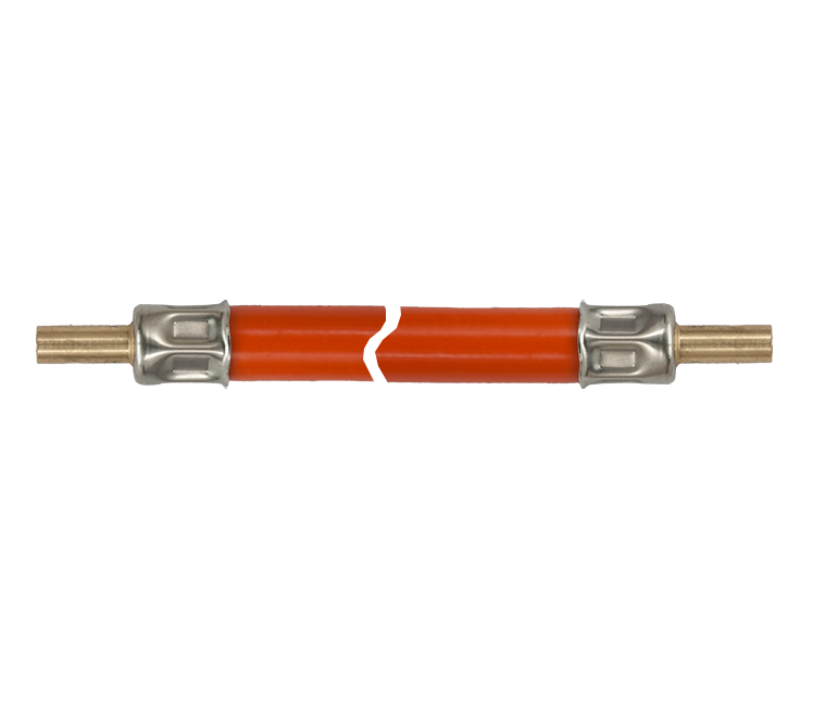 Verl.slang 100cm- 2 x 8mm slangtule  glad