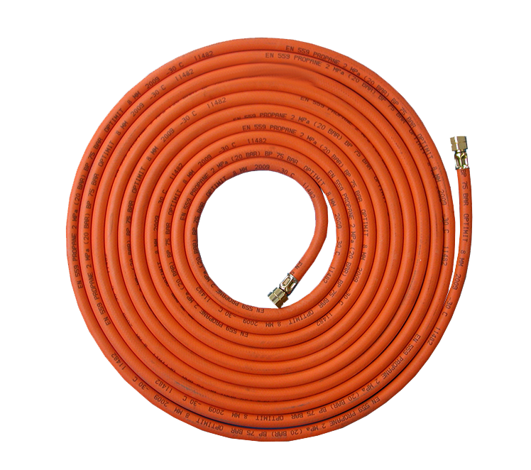 Propaanslang rubber 10 mtR-2 x 3/8" l wart