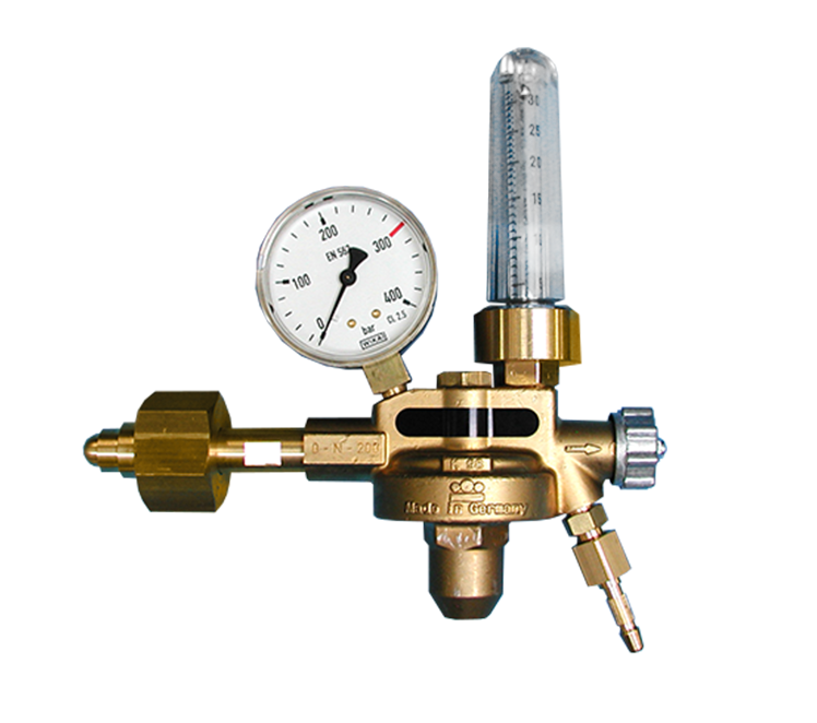 Reduceerventiel argon 300 bar flowmeter 3-30 l/m CEN 1