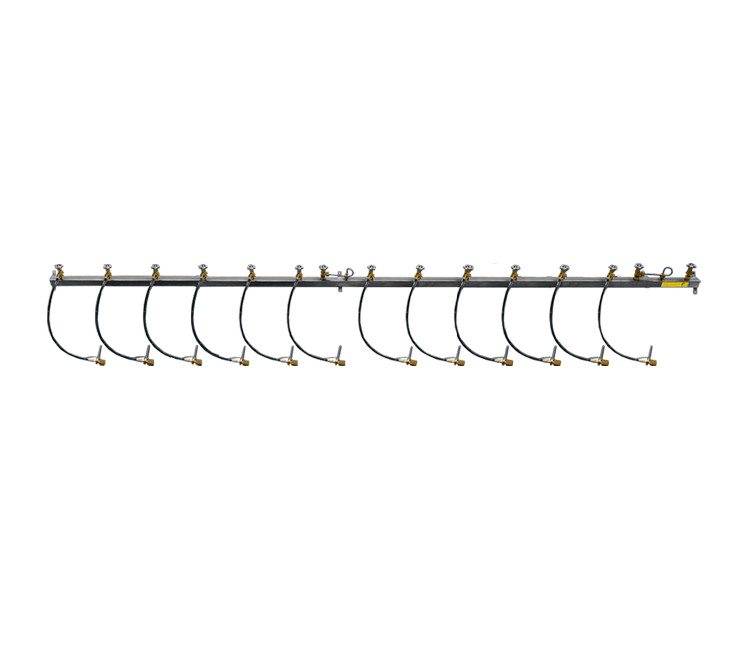 Batterijbalk 2 x 6 cilinders stikstof 5.0 hoofdafsl. r