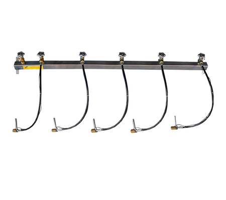 Batterijbalk 1 x 5 cilinders stikstof 5.0 hoofdafsl. l