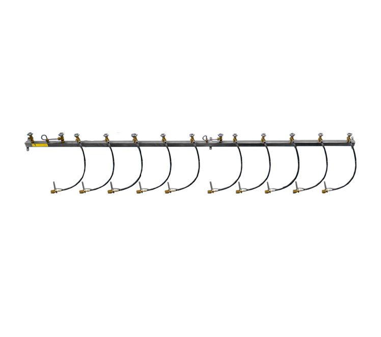 Batterijbalk 2 x 5 cilinders stikstof 5.0 hoofdafsl. l