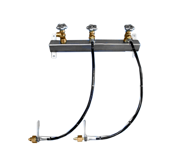 Batterijbalk 1 x 2 cilinders stikstof 300bar hoofda-l