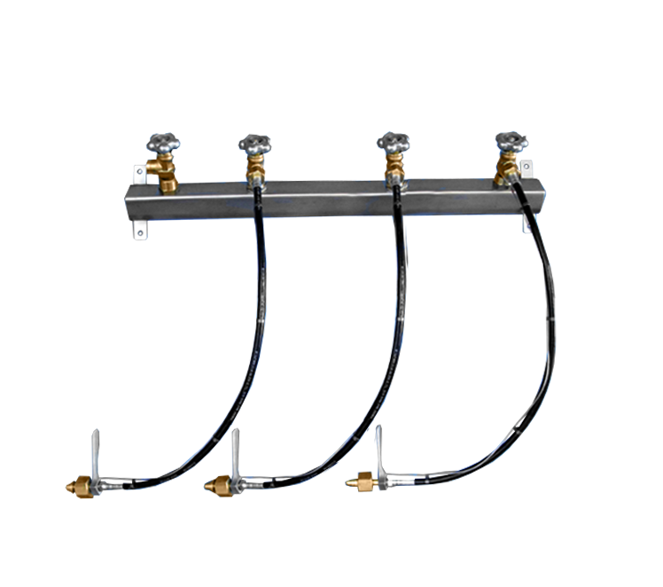 Batterijbalk 1 x 3 cilinders stikstof 300bar hoofda. l