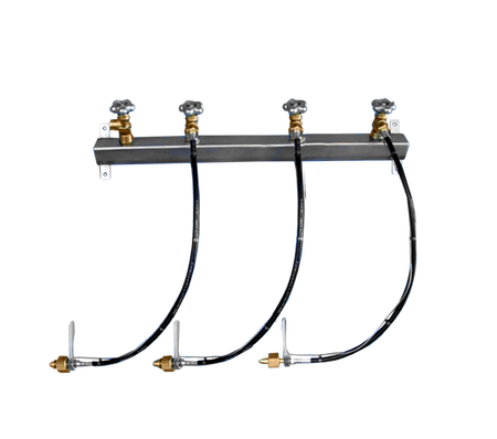 Batterijbalk 1 x 3 cilinders stikstof 300bar hoofda. l