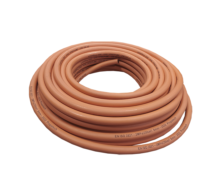 Rol 25 meter thermoplast gasslang met inlage 8 x 15mm