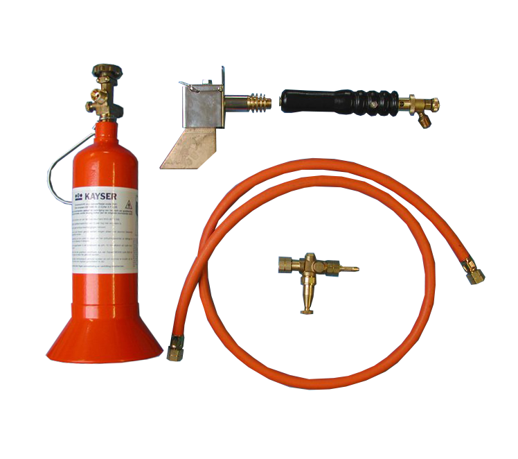 Soldeerboutset Combi dicht schuin 750gr met 1,5 mtr slang en regelaar instelbaar