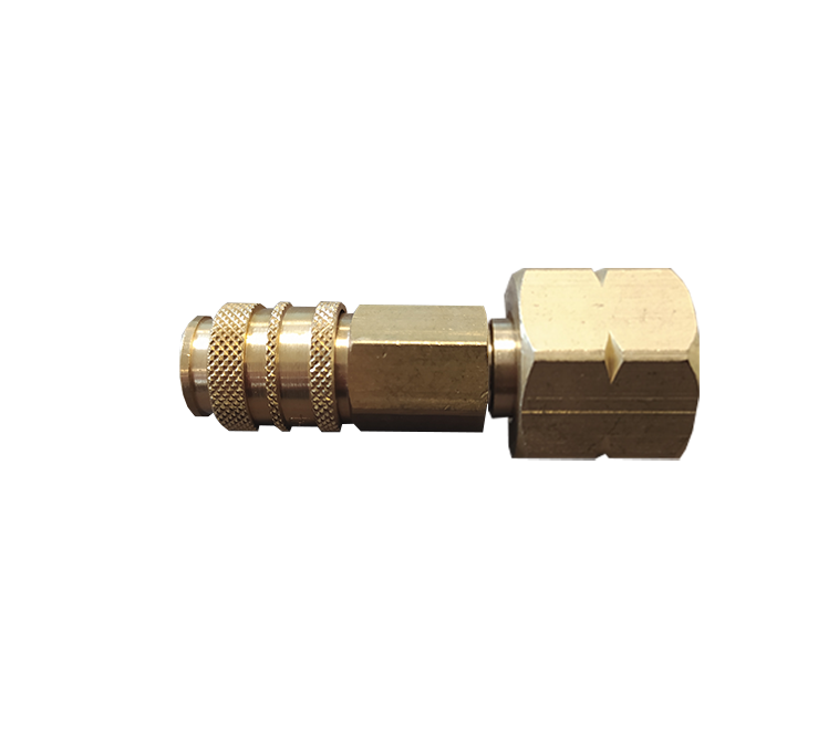 Propaan snelkoppeling messing 3/8"l inw. wartelend alleen vrouwtje