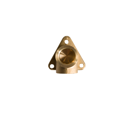 Muurplaat messing haaks 1/2"r inw.