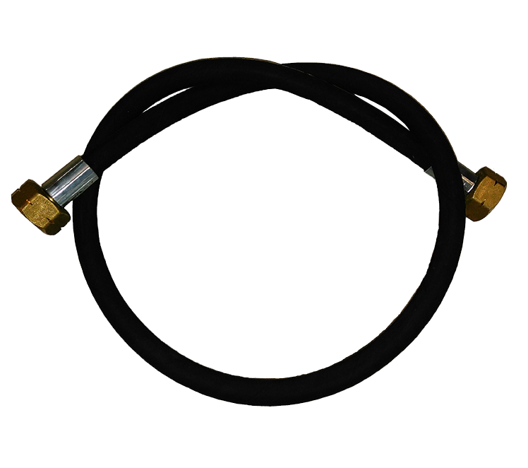 Hogedrukslang zwart 600cm 2x wartel Shell