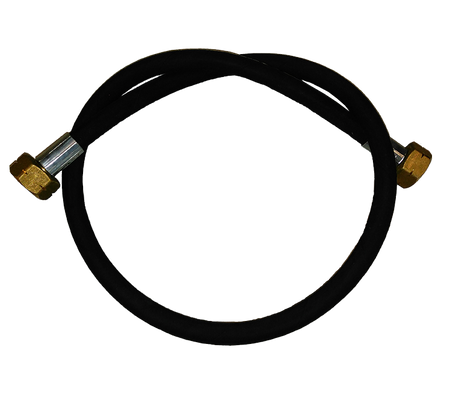 Hogedrukslang zwart 70cm 2x wartel Shell