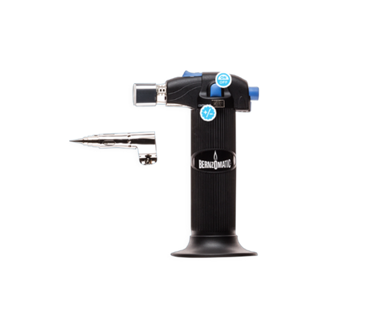 Bernzomatic Soldeerbrander Butaangas Soldeerpunt en openvlam - ST2200T Kleur Zwart - Staand model met piëzo