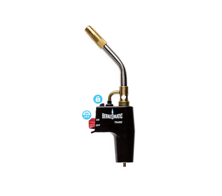 Soldeervoorstuk Propaan/Map-Pro met aan/uit piëzo knop + Lock functie en "Swirl" vlam - Bernzomatic TS4000