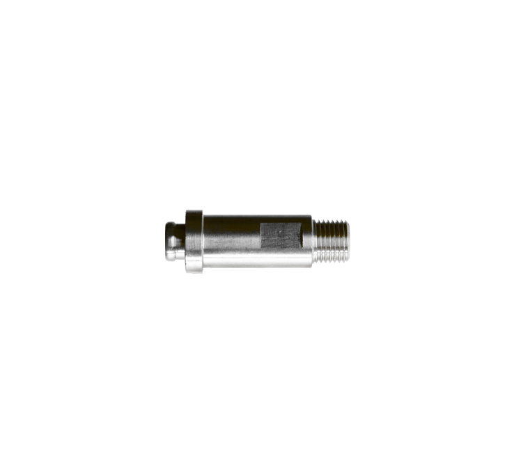 Aansluitpen 21,8 RU1 Lu1 x 1/4"r kort messing verchroomd - Zonder vierkant tbv AMS
