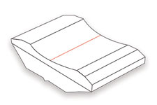 Keramische steentjes op zelfklevende aluminium tape. Strip 36 mm breed, 10,6 mm dik. Ronde groef 19 mm breed en 1,5 mm diep. Lengte per strip 60cm. Doos a 12 meter - Weldingshop