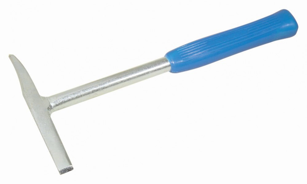 Bikhamer met massief stalen steel en blauwe kunststof handgreep - Weldingshop