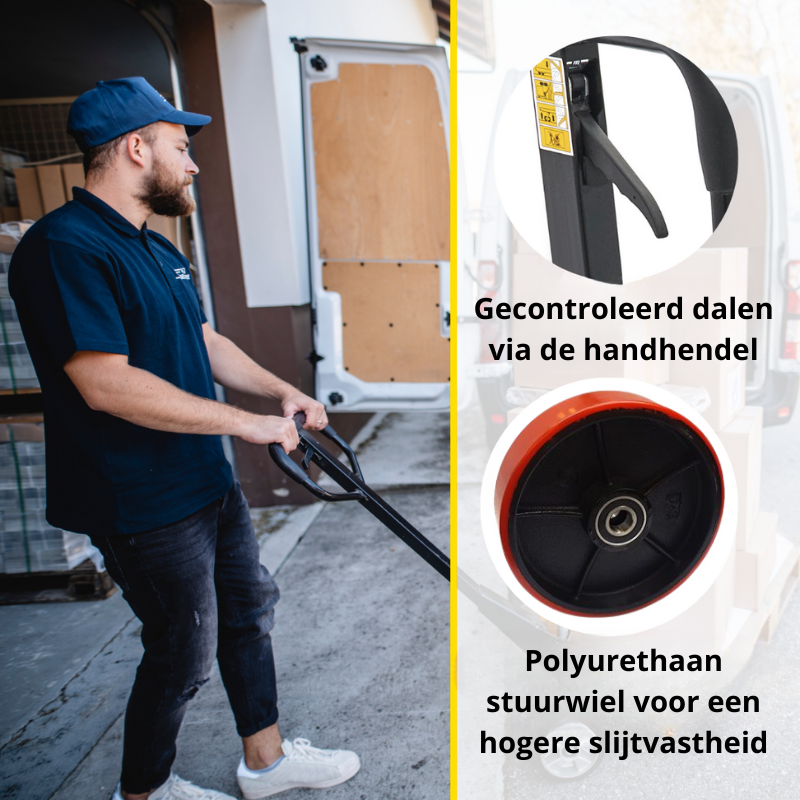 Palletwagen 2500KG - Vorklengte 1150mm - Dubbel Vorkwiel | Partijvoordeel 3 Stuks - Weldingshop