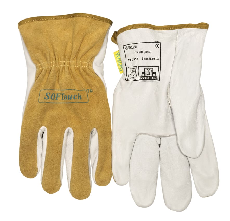 Weldas SOFTouch™ chauffeurshandschoen met extra veel gevoel en zachte top glad lederen palm en split lederen rugzijde van rundleer