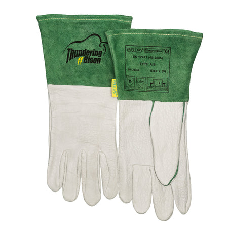 Weldas ThunderingBison™ lashandschoen met een palm van glad bisonleer en split lederen kap van rundleer