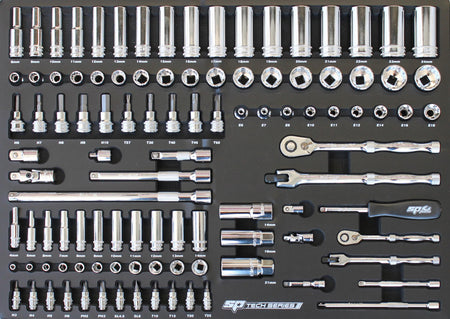 EVA INLEG 106 DELIG 1/4" & 3/8" DOPPEN EN ACCESOIRES METRISCH LADE