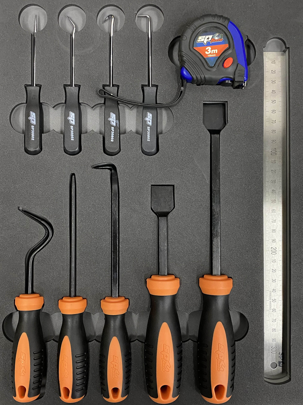 EVA MINI FOAM INLEG SCHRAPERSET, MINI HAKEN 11 DELIG