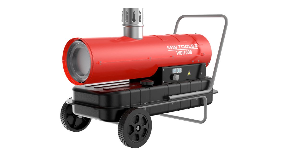 Indirecte dieselheater 30 kW - Met rookgasafvoer - Tot 1740 m³ MW Tools