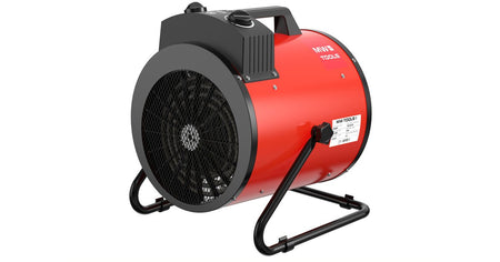 Warmeluchtblazer elektrisch 9 kW - 3x400 V - Regelbare thermostaat en blaashoek - Draagbaar - IP24 MW Tools