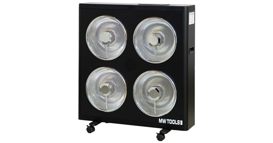 Elektrische infrarood werkplaatskachel 3 kW - Tot 60 m³ - Thermostaat - Afstandsbediening MW Tools
