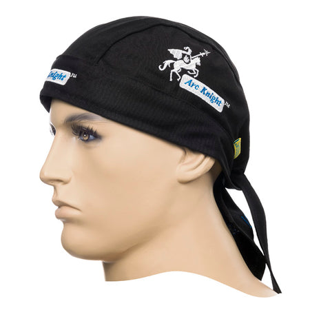Weldas Arc Knight® Doo-Rag; vlamvertragend zwart katoen