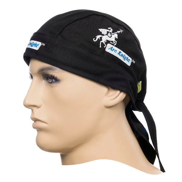 Weldas Arc Knight® Doo-Rag; vlamvertragend zwart katoen