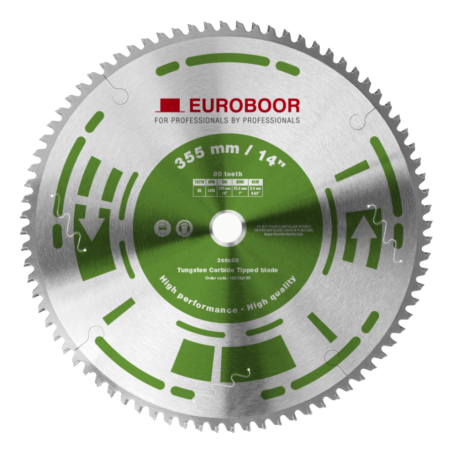 Zaagblad, D 355 mm / 14 inch, T 80. - Weldingshop