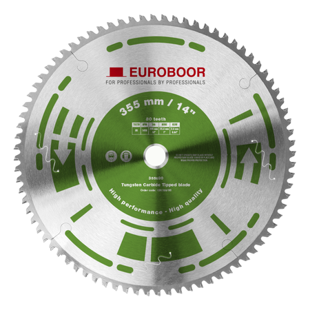 Zaagblad, D 355 mm / 14 inch, T 80. - Weldingshop