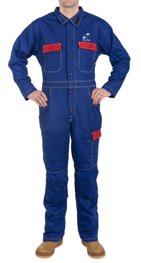 Weldas Fire Fox™ blauwe vlamvertragend katoenen overall