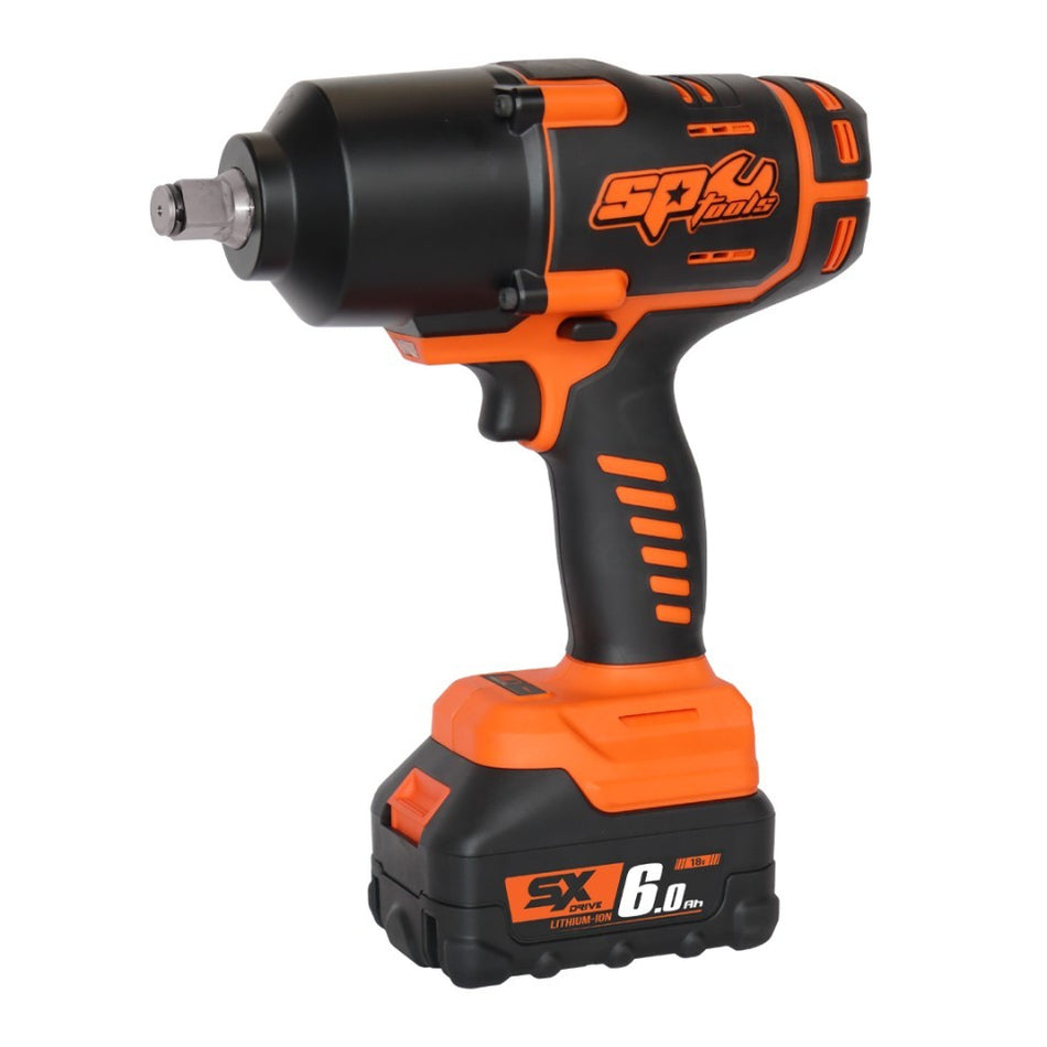3/4" SLAGMOERSLEUTEL 18V MET LADER EN 2 6Ah ACCU'S