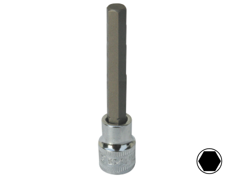DOP 3/8" BINNENZESKANT H6 (100MM LANG)